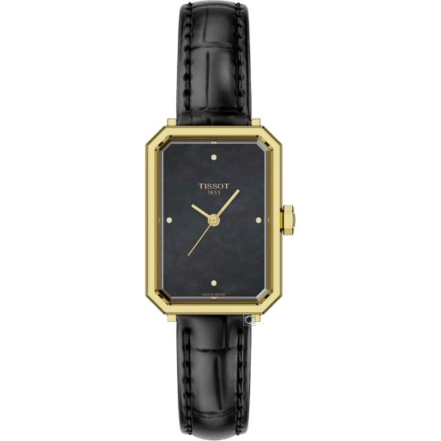 【TISSOT 天梭】SRV系列 復古簡約方型腕錶  女錶  手錶 情人節 禮物(T1601103611300)