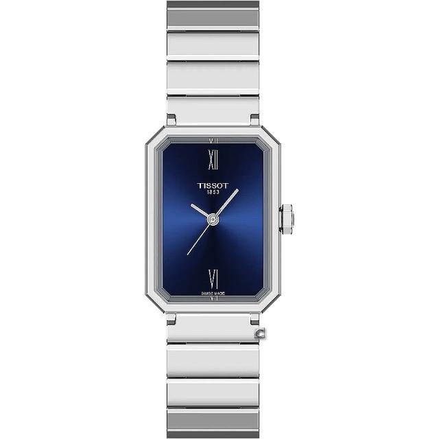 【TISSOT 天梭】SRV系列 復古簡約方型腕錶  女錶  手錶 情人節 禮物(T1601103611300)