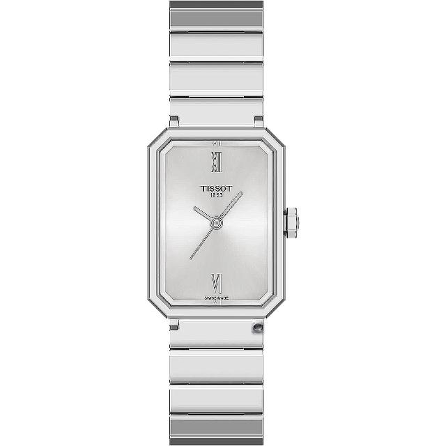 【TISSOT 天梭】SRV系列 復古簡約方型腕錶  女錶  手錶 情人節 禮物(T1601103611300)
