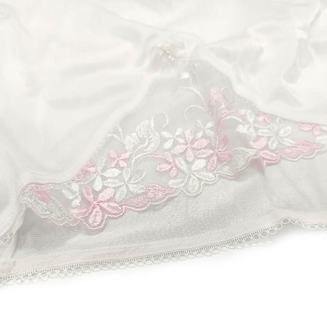 【Gennies 奇妮】花卉刺繡蕾絲半身襯裙(粉紅/水藍)