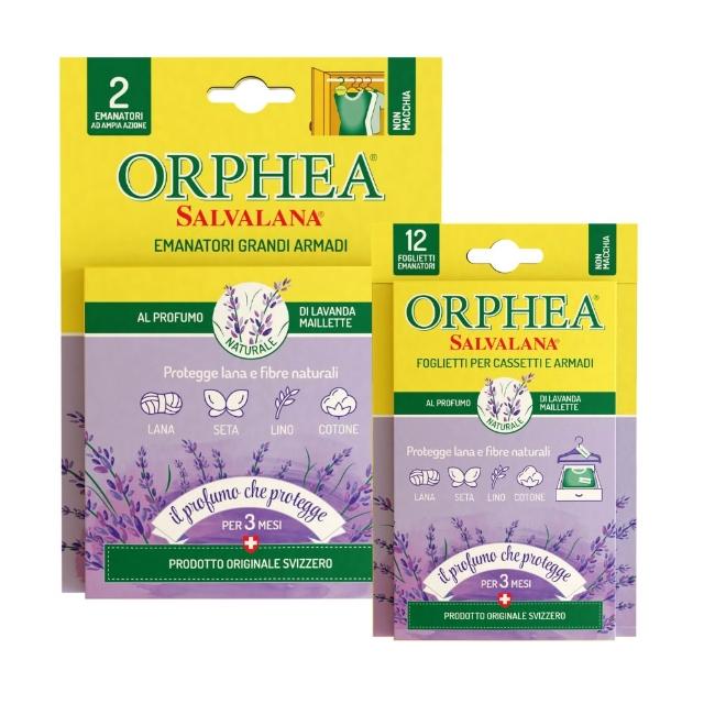【ORPHEA 歐菲雅】書籤式衣物掛片+掛耳式衣物吊片(可取代樟腦丸、增添衣物香味)