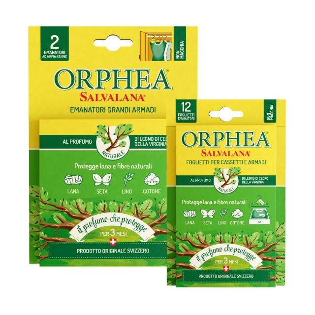 【ORPHEA 歐菲雅】書籤式衣物掛片+掛耳式衣物吊片(可取代樟腦丸、增添衣物香味)