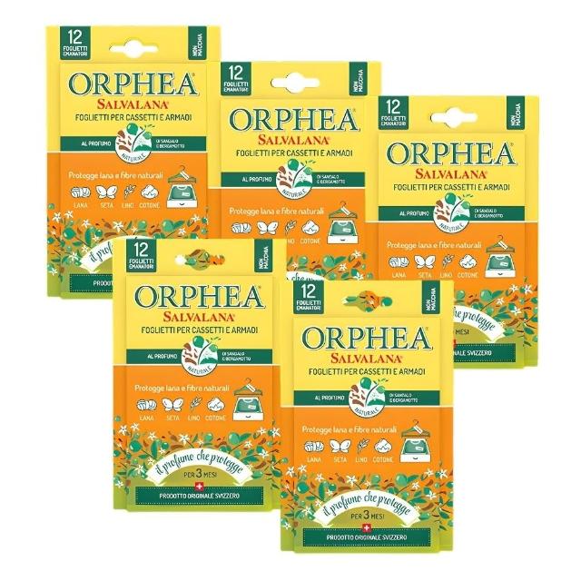 【ORPHEA 歐菲雅】書籤式衣物掛片5盒(可取代樟腦丸、增添衣物香味)