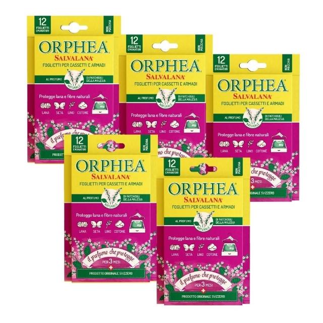 【ORPHEA 歐菲雅】書籤式衣物掛片5盒(可取代樟腦丸、增添衣物香味)