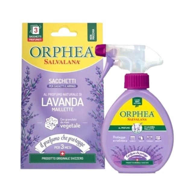 【ORPHEA 歐菲雅】衣物香氛袋+衣物防護噴霧(可取代樟腦丸、增添衣物香味)