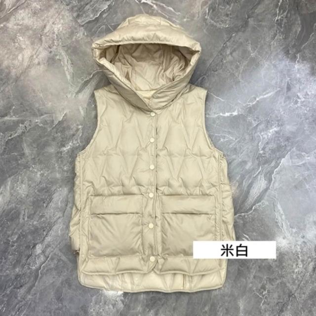 【米蘭精品】極速出貨 頂級真羽絨背心90%鴨絨羽絨衣秋冬保暖上衣大碼休閒女裝(針織拼接袖女外套3色t1mw7)