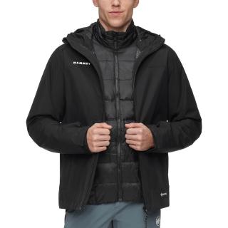 【Mammut 長毛象】Treeline 3 in 1 HS Hooded Jacket AF GTX兩件式防水羽絨外套 男款  黑色 #1010-32190