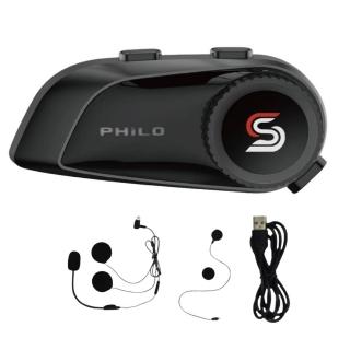 【Philo 飛樂】Jazz5s 1200Mah 4入組 全混音 安全帽藍牙對講耳機｜旋鈕版(藍芽安全帽/安全帽藍牙耳機)