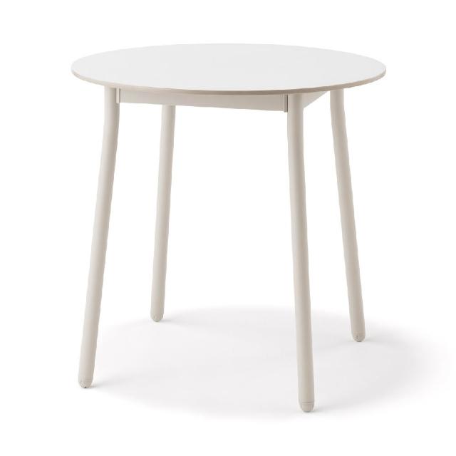 【MUJI 無印良品】室內外兼用鋁腳桌/小 約寬75×深75×高72cm(淺灰/深灰)