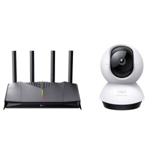 【TP-Link】攝影機組★Wi-Fi 7雙頻 2.5G路由器/分享器Archer GE230+Tapo C220監視器2.5K AI攝影機IP CAM