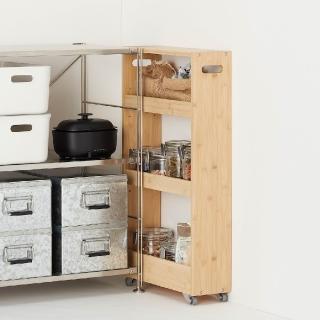 【MUJI 無印良品】竹材薄型推車/大約寬15×深45×高82.5cm 重量約6.5kg
