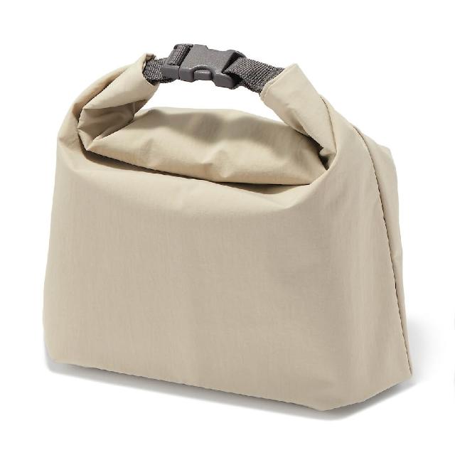 【MUJI 無印良品】捲收式高度可調整便當袋/大 約高30x寬30x底部寬度11cm(灰/米/煙燻藍)