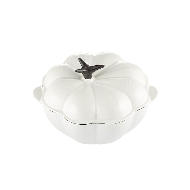 【Le Creuset】南瓜琺瑯鑄鐵鍋22cm(棉花白/火焰橘 2色選1)