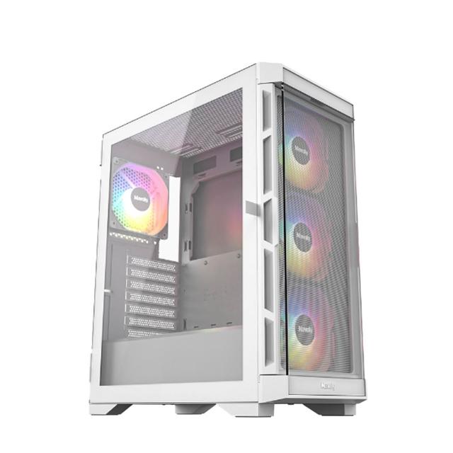 【華碩平台】R5 六核 RTX 5050 Win11 {擬聲V W}塔扇電競機(R5-9600X/B650/32G D5/1TB)