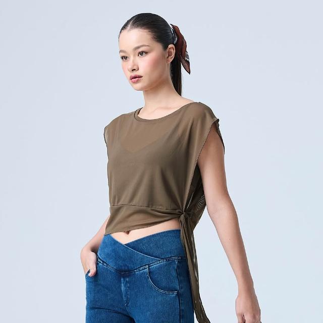 【YUANDONGLI 元動力】真兩件網紗罩衫運動內衣(四色；S-L；4253563801)