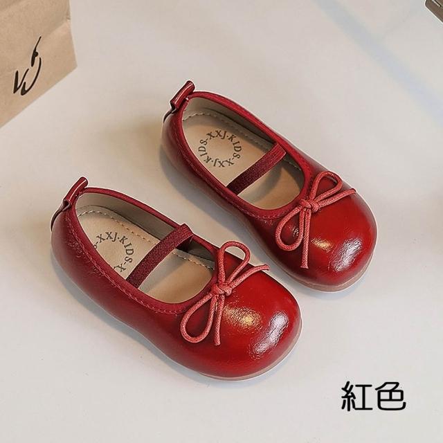 【橘魔法】圓頭亮面蝴蝶結公主鞋(娃娃鞋 鞋子 女童 兒童 童裝 童鞋 皮鞋 表演 禮服 生日 萬聖節 婚禮)