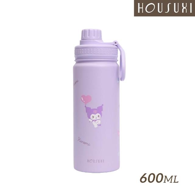 【HOUSUXI 舒希 官方直營】三麗鷗系列-鎖蓋保溫瓶-附吸管-600ml-A3(任選)