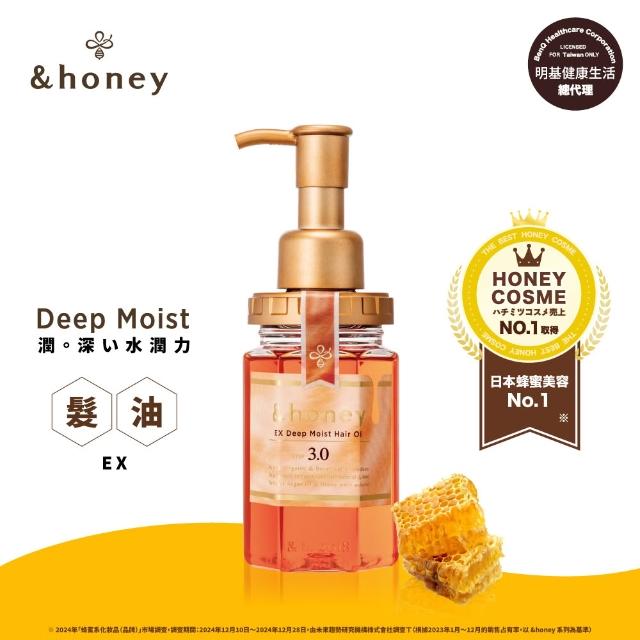 【&honey】日本原裝 蜂蜜洗髮精/潤髮乳/髮油x2入(多款任選 細軟易斷 乾燥髮質)
