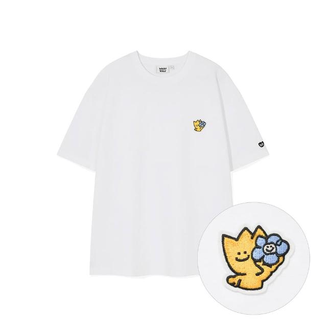 【Wacky WiLLY】官方旗艦館 KIKY刺繡Logo短袖T恤(UNI短袖上衣 黑/綠/灰/白色)