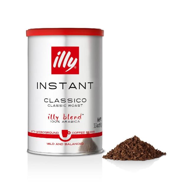 【illy】官方直營 經典配方100%阿拉比卡即溶咖啡粉(95g 黑咖啡 無添加)