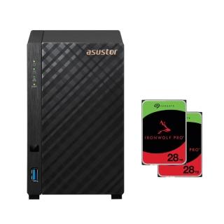 【ASUSTOR華芸】搭希捷28TBx2★AS1102TL 2Bay NAS網路儲存伺服器