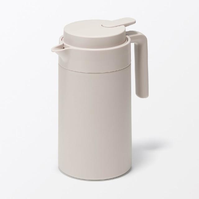 MUJI 無印良品】方便清洗保溫保冷壺/1.3L(黑/灰米) - momo購物網- 好評