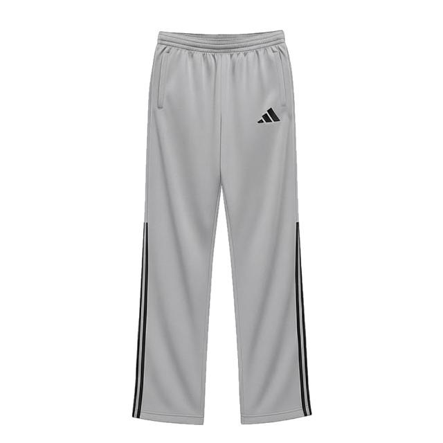 【adidas 愛迪達】線條運動長褲(路跑 慢跑 鬆緊 男女同款 口袋拉鍊 休閒 戶外 健身 直筒 大尺碼)