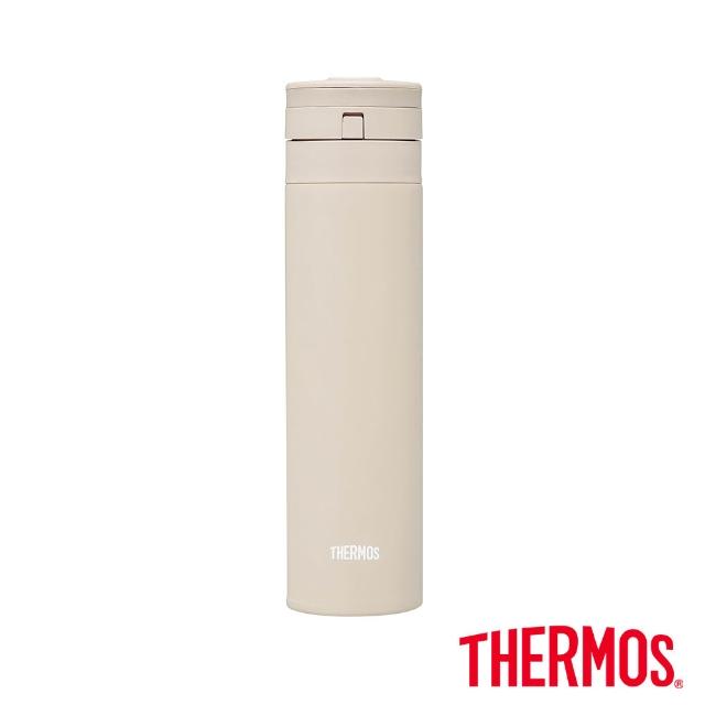 【THERMOS 膳魔師】買1送1_mo獨家不鏽鋼輕量自動上鎖保溫瓶450ml+輕水瓶710ml(JNS-455+TP4329)