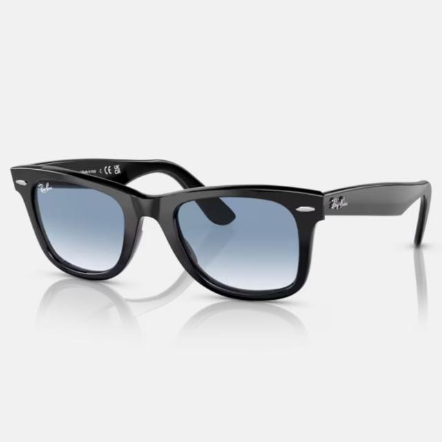 【RayBan 雷朋】木村拓哉同款Wayfarer膠框漸層抗UV太陽眼鏡(RB2140F-901/3F 52mm 漸層鏡片)