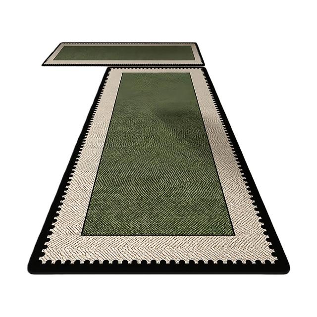 【LZQ】買長送短 簡約珪藻土防油污廚房地墊 40*60+40*120cm 家用防滑地墊 浴室踏墊 玄關墊 刮泥地毯