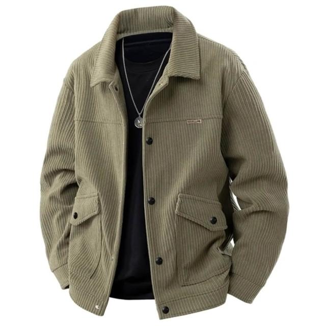 【巴黎精品】美式鋪棉外套加絨外套保暖外套秋冬飛行夾克大碼男裝(復古長袖上衣2色n1lc74)