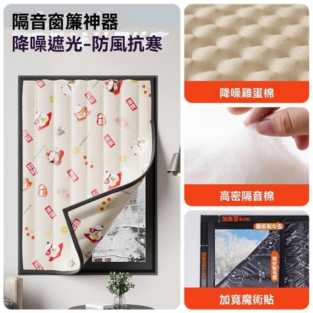 【YouPin】隔音棉 超強隔音窗簾100*120cm臥室遮光隔熱窗戶貼免打孔窗簾(隔音棉/隔音簾/遮光棉/防噪音布)
