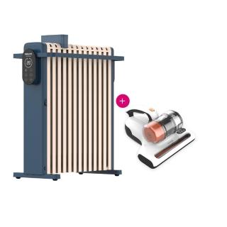 【Philips 飛利浦】1+1超值組 13片新式寬片智能葉片電暖器+UV殺菌除蟎機(AHR3124NYS+HCF300)