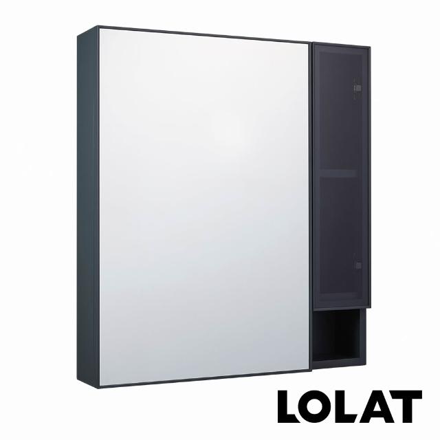 【LOLAT 羅力】豪華全配6件組-含基本安裝(鏡櫃+盆櫃組+臉盆龍頭+淋浴龍頭+升降桿+電熱毛巾架)