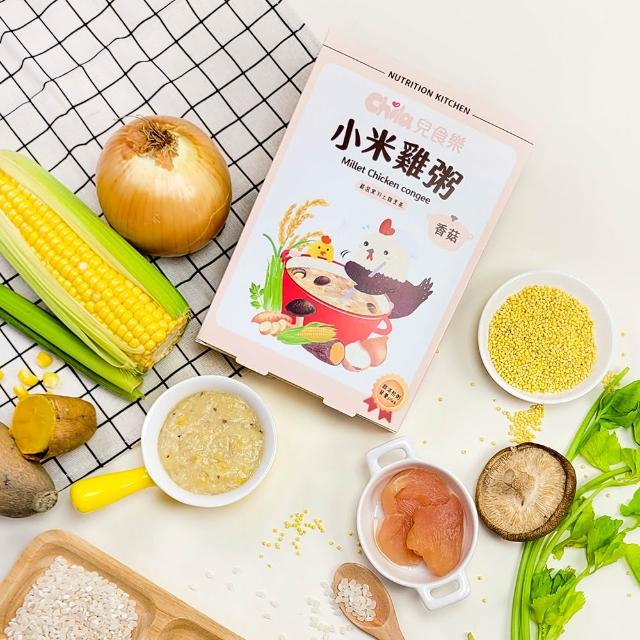 【Chila 兒食樂】小米雞粥-6盒組│150gx12包(雞湯粥／寶寶粥／副食品／野菜／香菇／昆布)