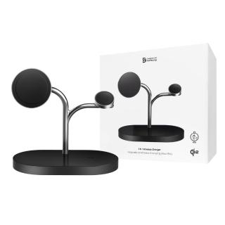 【Samsung 三星】原廠 3 合 1 無線充電器 - 內含 45W快充+雙Type C線(GP-PWU024)