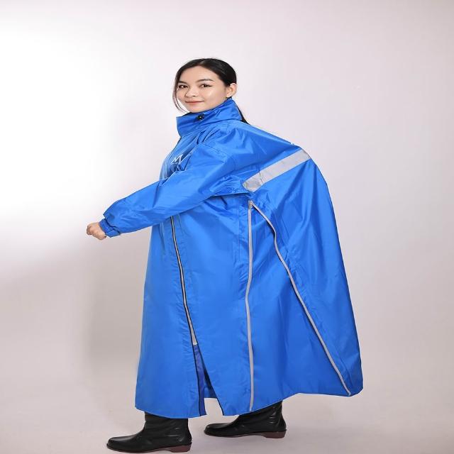 【鈦鴻牌】肆拉鍊內外斜雙側開風雨衣(前檔拉鍊內外斜開內層拉鍊與外層拉鍊斜錯開再加大胸前擋水片)