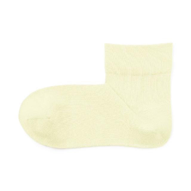【MUJI 無印良品】女足口柔軟舒適莫代爾混輕薄直角短襪23-25cm(柔白/深灰/淡黃/薄荷綠/淺藍/淺紫/棕色)
