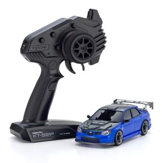 【KYOSHO】MINI-Z AWDSUBARU IMPREZA 配備空氣套件+CFRP引擎蓋 金屬藍 32653BL(MINI-Z 遙控車)