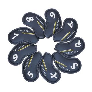 【GoPlayer】磨砂皮革高爾夫鐵桿套組(高爾夫數字鐵桿套球桿保護套)