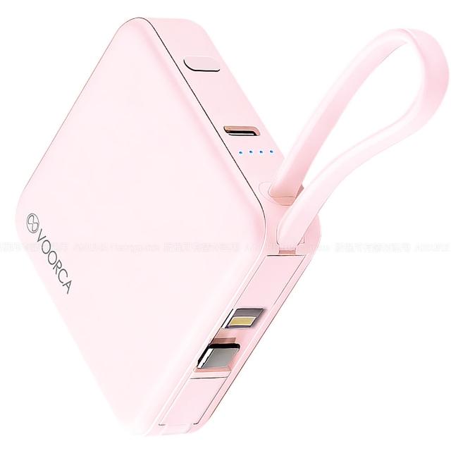 VOORCA 輕巧可愛 10000mAh 自帶雙線迷你行動電源