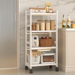 【Easy Life 家居館】極簡四層電器收納架80CM-N型款(電器架/收納架/廚房收納架/可抽拉/隙縫架)