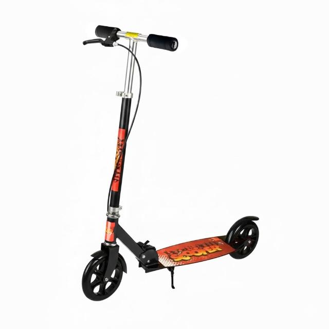 【TAS 極限運動】可調式滑板車 手煞款 (滑板車 四段可調 PU大輪 可折疊 代步 滑板車)