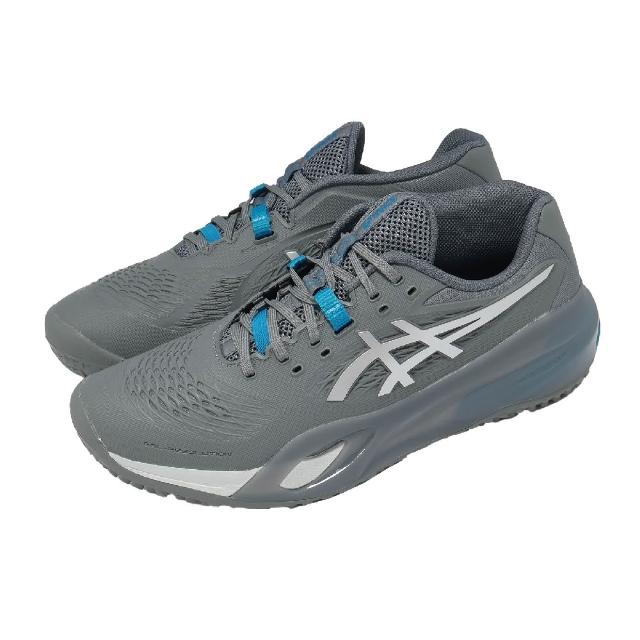 asics 亞瑟士】網球鞋GEL-Resolution X OC 2E 寬楦男鞋匹克球灰銀支撐