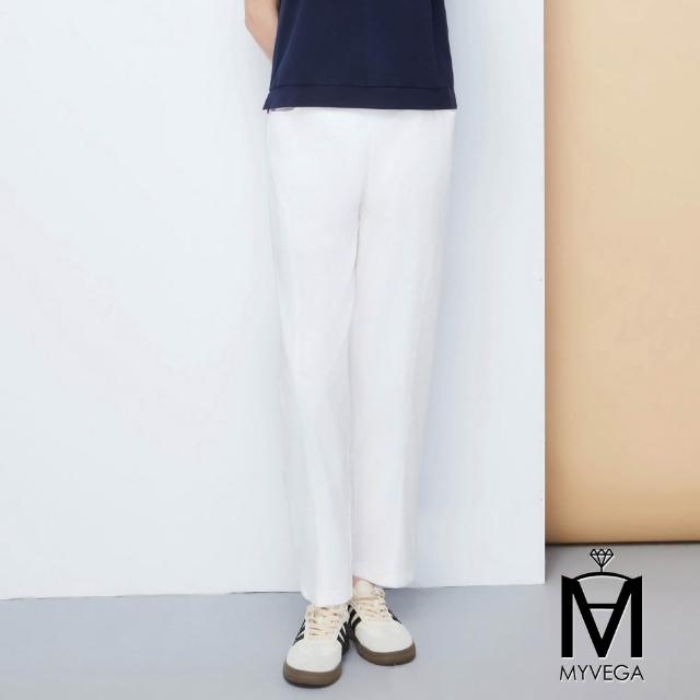 【MYVEGA 麥雪爾】MA高彈力立體打褶/多片剪裁八分錐形褲/哈倫褲-多款任選(錐形褲/彎刀褲)
