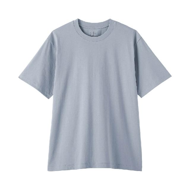 【MUJI 無印良品】男天竺圓領短袖T恤(白色/灰色/黑色/暗藍/粉米/淺綠/煙燻藍/深藍/卡其綠/煙燻棕)