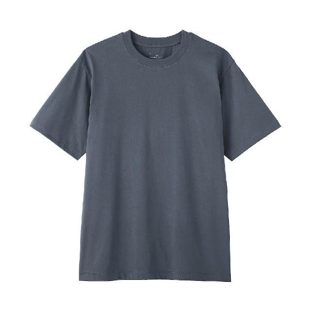 【MUJI 無印良品】男天竺圓領短袖T恤(白色/灰色/黑色/暗藍/粉米/淺綠/煙燻藍/深藍/卡其綠/煙燻棕)
