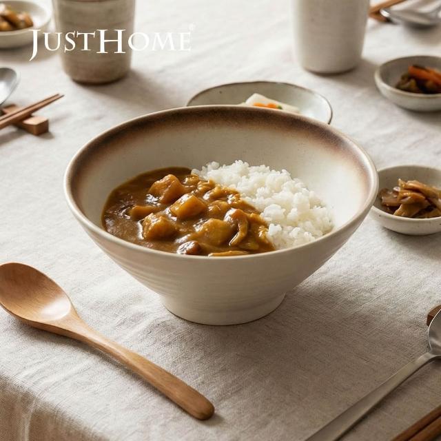 【Just Home】日式漸層陶瓷8吋麵碗850ml(可微波 湯碗 碗 麵碗 拉麵碗 碗公 泡麵碗)