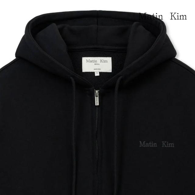 【MATIN KIM】官方旗艦 中性款LOGO印花連帽拉鍊外套(多款任選)