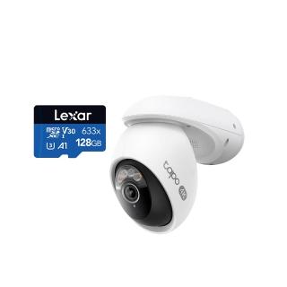 (128G記憶卡組)【TP-Link】4K 800萬畫素 Wi-Fi可旋轉室外監視器 人臉辨識(Tapo C560WS)
